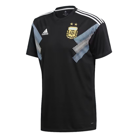 Adidas Men’s Argentina Away Replica Jersey Black / Clear Blue / White