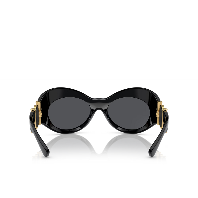 Versace Oval Shield Sunglasses VE 4462 Black/Dark Grey