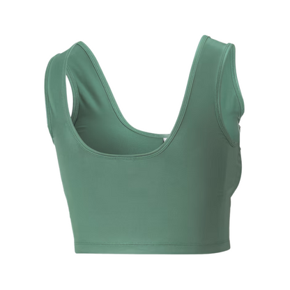 Puma T7 Shiny Women's Cropped Top Deep Forest