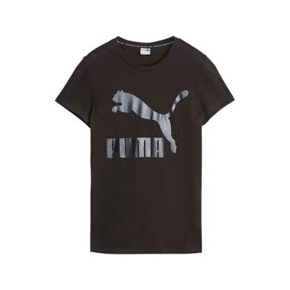 Puma Classics Logo Women's T-Shirt Black-Shimmer
