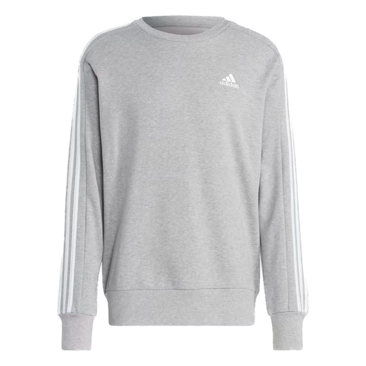 Adidas Essentials French Terry 3-Stripes Sweatshirt Grey