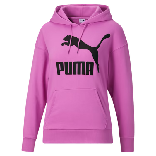 Puma Classics Women's Logo Hoodie Mauve Pop