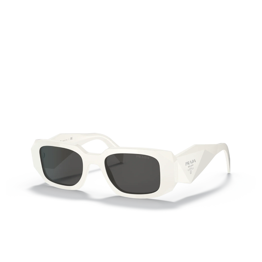 Prada Symbole Sunglasses PR 17WS Talc/Dark Grey