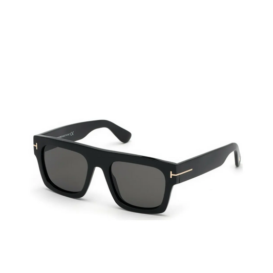 Tom Ford Fausto Sunglasses FT 0711 Shiny Black/Grey