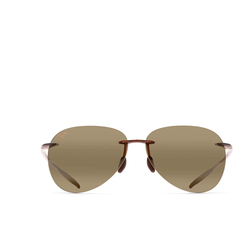 Maui Jim Sugar Beach Polarised Rimless Sunglasses H421 Rootbeer/HCL Bronze