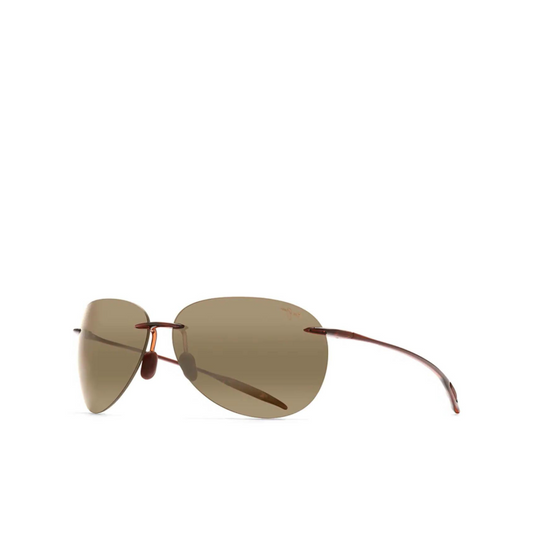 Maui Jim Sugar Beach Polarised Rimless Sunglasses H421 Rootbeer/HCL Bronze