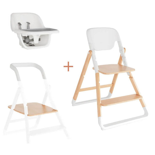 Ergobaby 3-in-1 or 2-in-1 Evolve Hight Chair Set Natural Wood